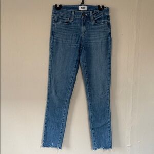 PAIGE skyline Ankle Peg Light Blue Ankle Jeans 26
